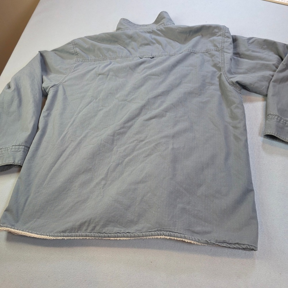 Levis Mens XL Grey Ripstop Sherpa Lined Utility Shirt Jacket Workwear Kays Place - Picture 9 of 9